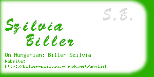 szilvia biller business card